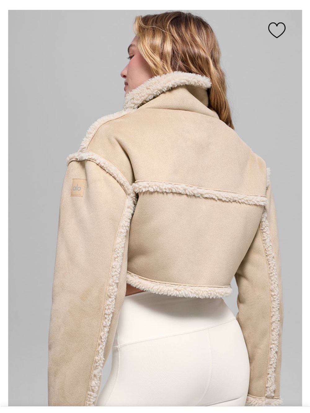 NWT Alo Yoga Faux Shearling Snowfall Cropped Jacket ❄️✨ - Picture 3 of 9